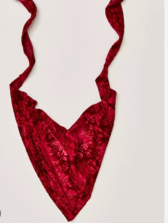 Free People Accessories - NWT Free People Canopy Velvet Hair Scarf in Red